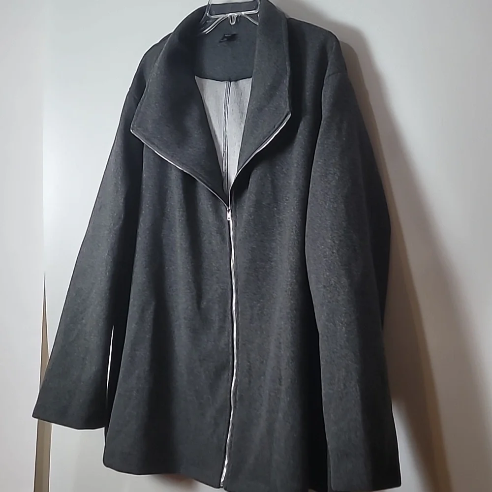 Emery🌹Rose Gray Full Zip-up Jacket 4XL - Picture 4 of 10